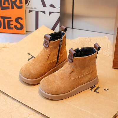 Lastesaapad Tüdrukute Mood Rooma Kvaliteetsest nahast Poolsaapad Poistele Libisemisvastane Pehme Tald Sügisesaapad Suurus 26-36