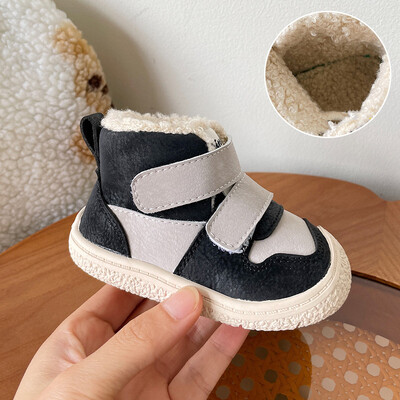 Zimske nove zimske čizme za martinjanje s plišanom izolacijom za dječake i djevojčice, moderne kratke čizme za 0-5 godina