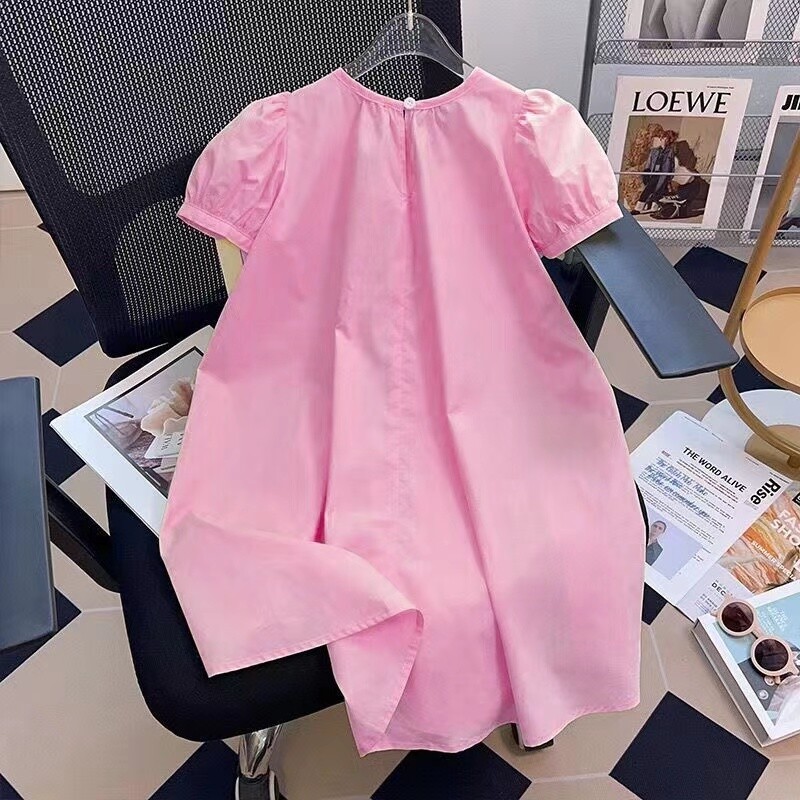 2024. aasta suvekleit, suvine uus väike tüdruk, moekas vaba aja printsesskleit Laste õhuke kleit Trendikas lasteriided