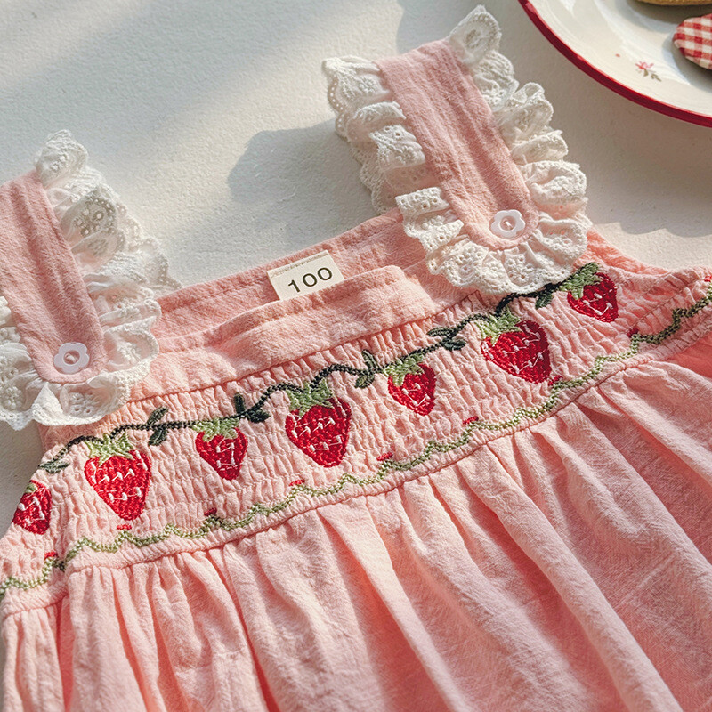 Korea lasteriided multifilm tikitud tüdruku kleit 2024 suve rihm laste kleit laste riided