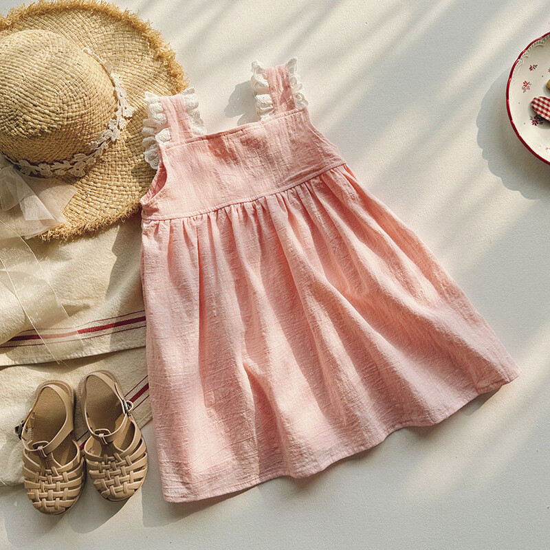 Korea lasteriided multifilm tikitud tüdruku kleit 2024 suve rihm laste kleit laste riided