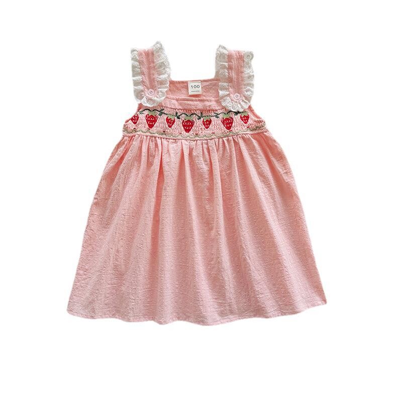 Korea lasteriided multifilm tikitud tüdruku kleit 2024 suve rihm laste kleit laste riided