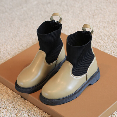 Lastesaapad Kevad-Sügis Mood Sokid PU-nahast splaissimine Veekindlad poisid Tüdrukud Õueskäimine Üksikud kingad 13-aastastele