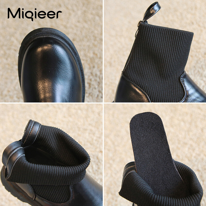 Lastesaapad Kevad-Sügis Mood Sokid PU-nahast splaissimine Veekindlad poisid Tüdrukud Õueskäimine Üksikud kingad 13-aastastele