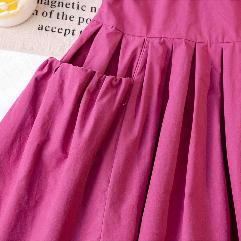 Рокля за момичета Детски дрехи Момичета Бебешки темперамент Рокля на принцеса без ръкави Лятна детска голяма пола Памучен сарафан