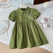 Haljina za djevojčice Ljetna haljina princeze s puf rukavima Retro dječje haljine Dječje vintage haljine Rođendanska zabava Haljina za djevojčice 2-7 godina