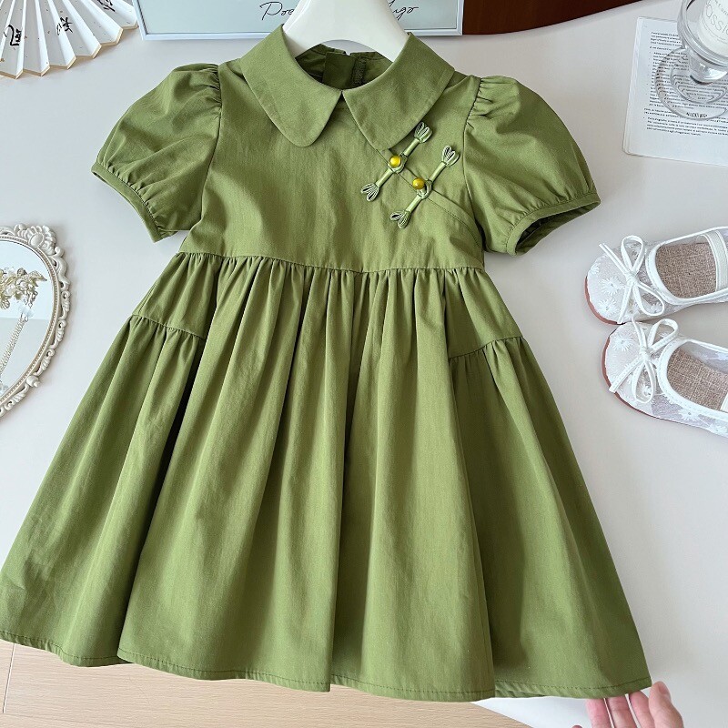 Haljina za djevojčice Ljetna haljina princeze s puf rukavima Retro dječje haljine Dječje vintage haljine Rođendanska zabava Haljina za djevojčice 2-7 godina