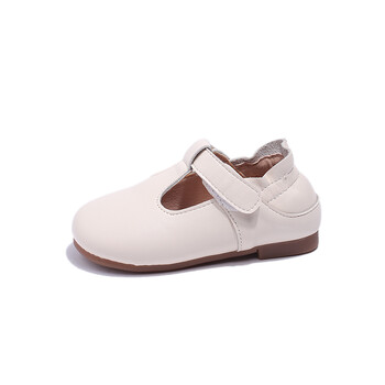 2023 Νέο Soft Hook & Loop T-Strap Girls Casual Shoes Drop Shipping Δερμάτινα παπούτσια για αγόρια Πλατφόρμα Αντιολισθητικά παιδικά παπούτσια μοκασίνι για κορίτσια