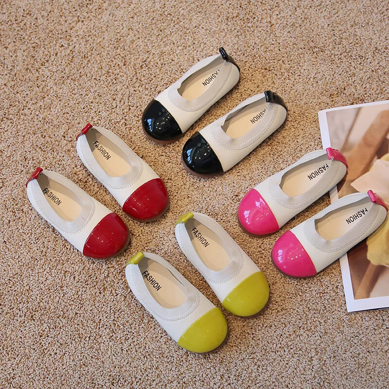 Kevad-sügis painduvad balletikingad beebitüdrukutele Armsad tarretisega lakknahast printsessikingad Mix Color Laste Gilrsi tantsukingad H01093