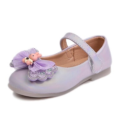 Vöörisõlmega laste esituskingad Laste multifilmi jänkuprintsessi kingad Moodsad tüdrukute nahkkingad 2024. aasta pulmapeoks