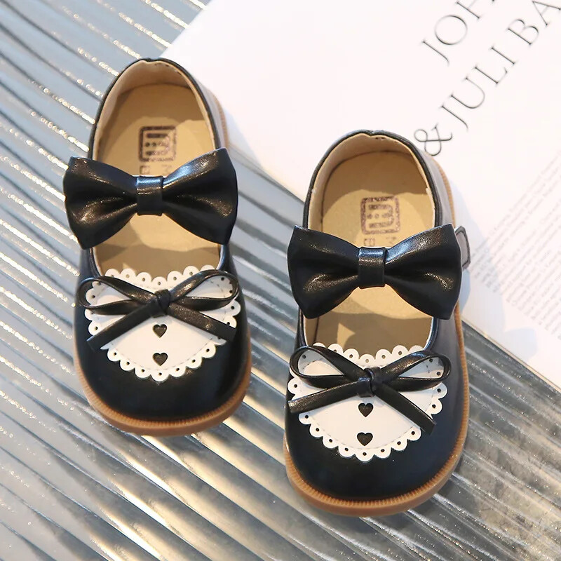 Nove školske cipele za djevojčice Lolita Cosplay uniforma Kožne cipele Lovley Bowknot Runway Blagdanske cipele za zabavu za djevojčice s ravnom petom H01131