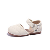 Laste nahast kingad Tüdrukute retro-rombikujuline võre kvaliteetne nahk, pehme tald, libisemisvastane printsessi kingad, suurus 22-36