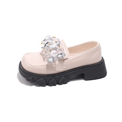 Pearl Water Diamond Pantofi din piele pentru fete, primăvară, toamnă, în aer liber, PU, prințesă, pantofi din piele, mărimea 26-36, sandale de femeie