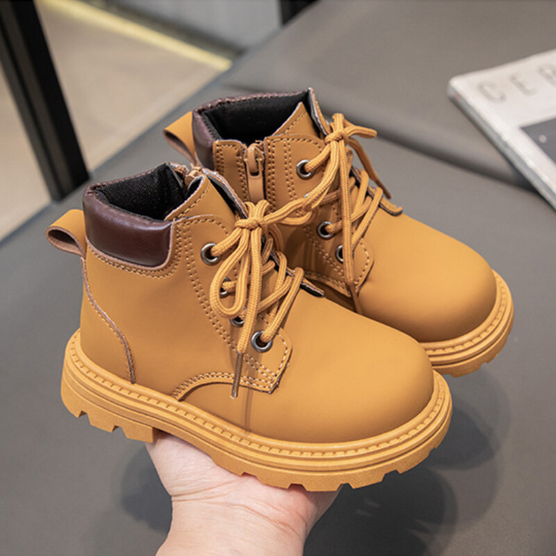 2024 Primăvară Toamnă Iarnă Cizme glezne Pantofi cu platformă pentru fete ușoare Visiniu Bej Negru Băieți Cizme scurte Pantofi super confortabili