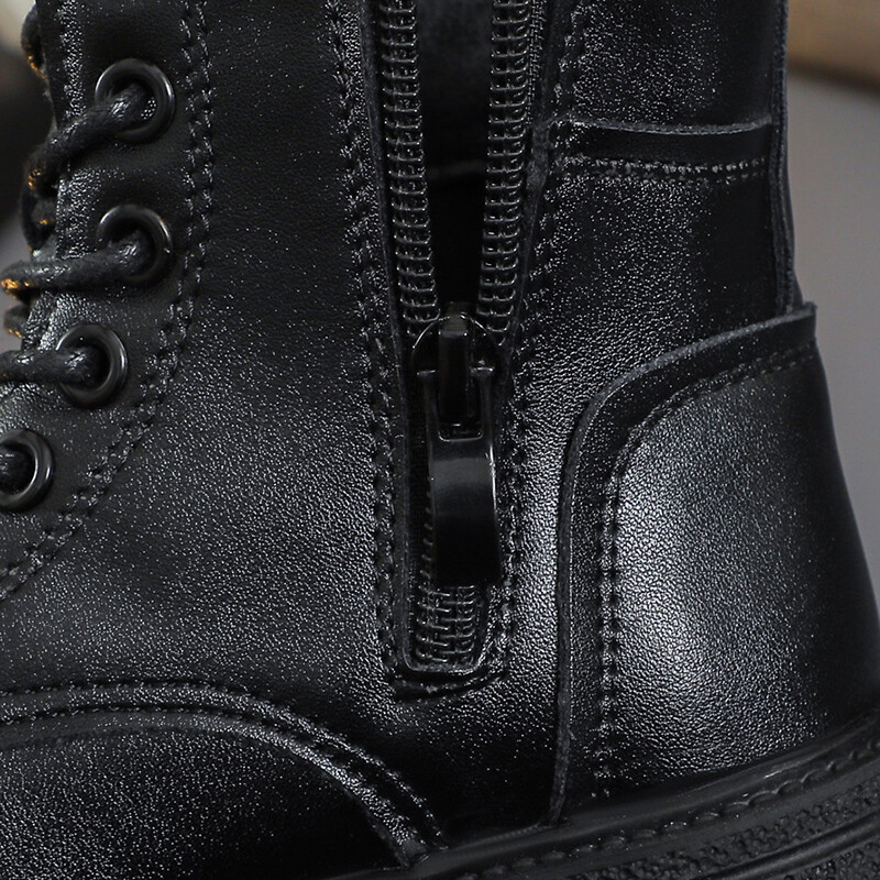 Băiat Cizme negre Fete Copii Pantofi de iarnă Pantofi de pluș cu vârf înalt 2024 Cizme de zăpadă Sporturi noi pentru băiat Fată 4 - 13 ani