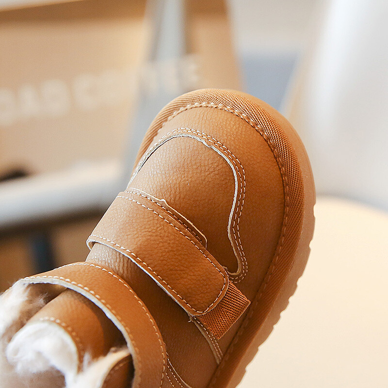 Lastesaapad 2024 Talvised väikelapsed poisid Brand soe karusnahk pahkluu lumesaapad Laste tüdrukud mood kõrged välisjalatsid Pehme tald