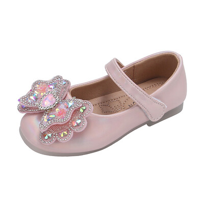 Sweet Girls odiniai batai su cirkonio akmenimis ir lankeliais, vasariniai PU laisvalaikio odiniai mergaičių batai 26-36 dydžiai Sandalias De Mujer