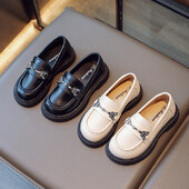 Pantofi din piele pentru fete, cu nasturi fluture, cu vârfuri pătrate, anti-alunecare, toamnă, în aer liber, PU, pantofi casual din piele pentru fete, sandale de femeie