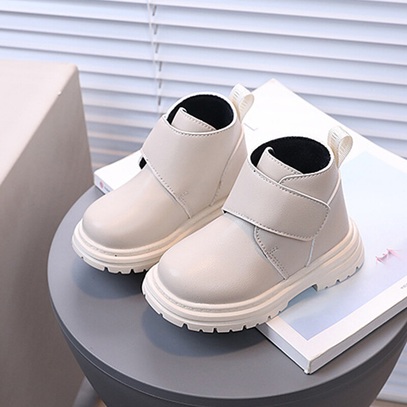 Sügislapsed Lühikesed Saapad Lastele Suure konksuga Nahksaapad Poistele Tüdrukutele Pehmed Koolisaapad