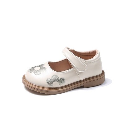 Φθινοπωρινά πολύχρωμα δερμάτινα παπούτσια για κορίτσια με αντιολισθητικό κέντημα με μαλακό κάτω μέρος για κορίτσια PU δερμάτινα παπούτσια Sandalias De Mujer