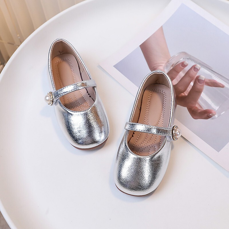 Pantofi din piele pentru fetițe mari, pantofi mari pentru copii, piele strălucitoare, Mary Janes, șic, modă simplă, prințesă, primăvară, toamnă, pantofi lucios