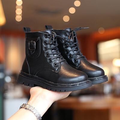 Детски ботуши Момиче Пролет Есен Водоустойчиви обувки Детски гумени ботуши за сняг за момче Черни ботуши 3 4 5 6 7 8 9 10 12 години