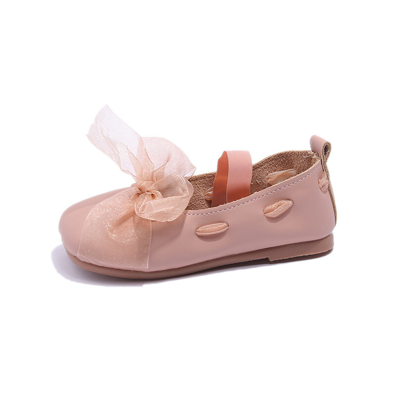 Pantofi din piele pentru fete, cu fundă din dantelă, pantofi prințesă pentru copii, pantofi cu talpă moale, pantofi pentru copii, pantofi de rochie pentru copii.