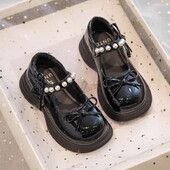 Nahast lastekingad 2024, uued sügismood, tüdrukute printsessikingad Pehme tallaga vabaajajalatsid beebidele