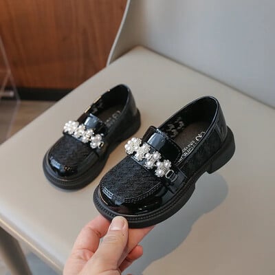 Pantofi din piele pentru fete 2024, primăvară, toamnă, plasă, respirabil, pantofi de prințesă pentru fetiță, talpă moale, anti-alunecare, pantofi singuri pentru fetiță