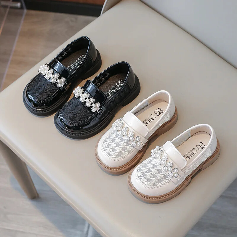 Pantofi din piele pentru fete 2024, primăvară, toamnă, plasă, respirabil, pantofi de prințesă pentru fetiță, talpă moale, anti-alunecare, pantofi singuri pentru fetiță