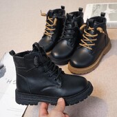 Laste vabaaja saapad Laste nahast väikelapse lühikesed poolsaapad sügisene libisemiskindlad stiilsed poisid tüdrukud lumekingad Mood lumesaapad