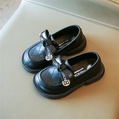 Copii Bebeluși Copii Fată Prințesă Funda Piele Culoare Solidă Studenți Încălțăminte Pantofi Plati