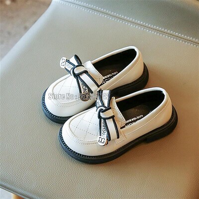 Copii Bebeluși Copii Fată Prințesă Funda Piele Culoare Solidă Studenți Încălțăminte Pantofi Plati