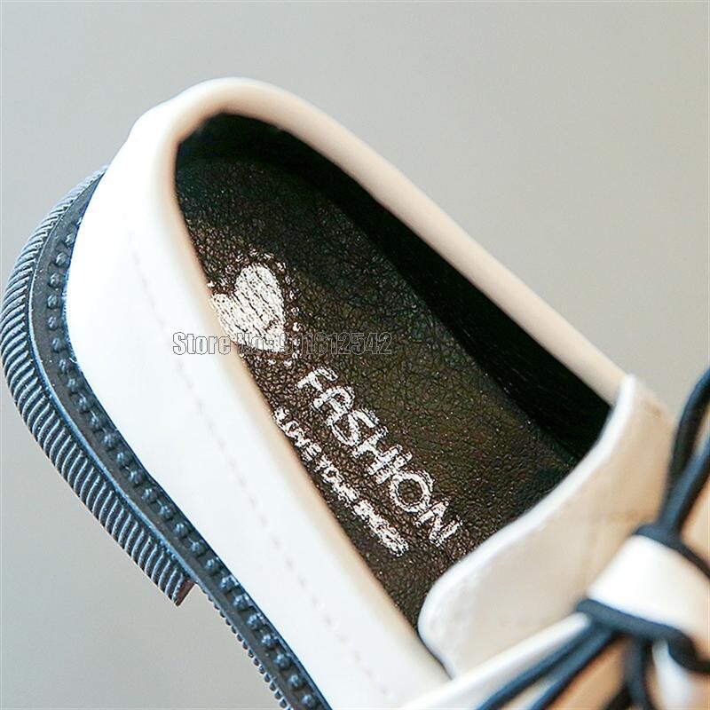 Copii Bebeluși Copii Fată Prințesă Funda Piele Culoare Solidă Studenți Încălțăminte Pantofi Plati