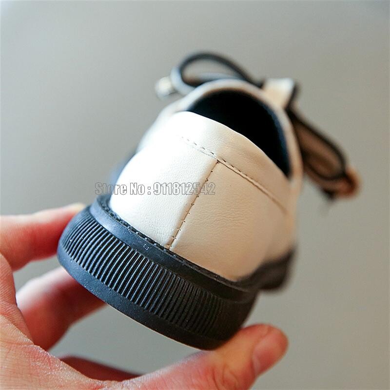 Copii Bebeluși Copii Fată Prințesă Funda Piele Culoare Solidă Studenți Încălțăminte Pantofi Plati