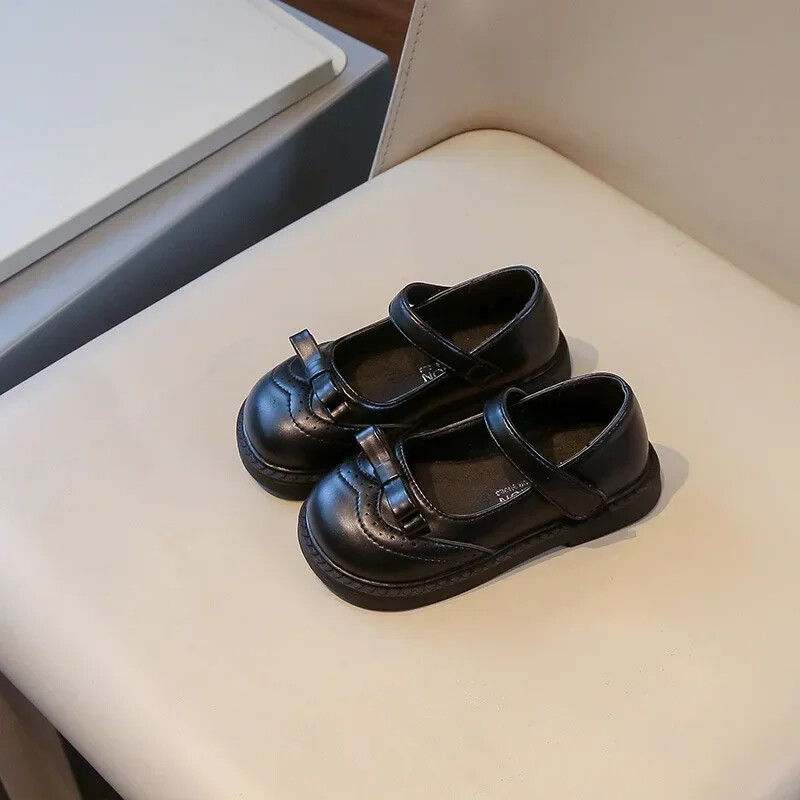 Pantofi din piele pentru copii, în stil britanic, pantofi simpli, cauzali, negri, pentru școală, modă, moale, versatili, pentru copii, primăvară, toamnă, nou