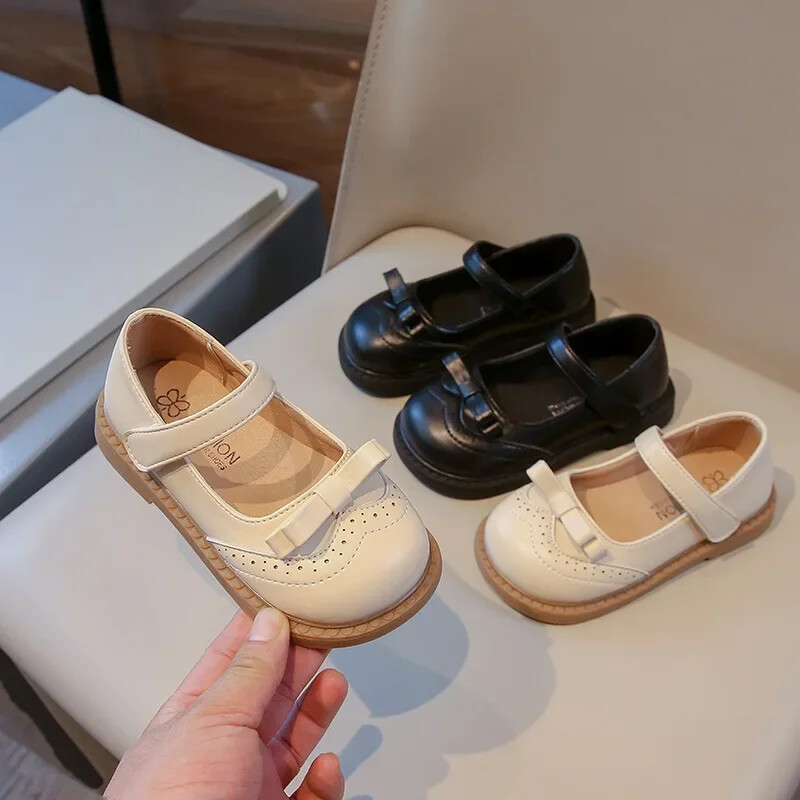 Pantofi din piele pentru copii, în stil britanic, pantofi simpli, cauzali, negri, pentru școală, modă, moale, versatili, pentru copii, primăvară, toamnă, nou