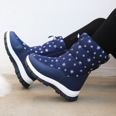 Talvised tüdrukute lumesaapad 5 7 8 9 12 lastejalatsid soojad plüüs platvormiga poolsaapad Laste roosad lumesaapad Tüdrukute vihmasaapad