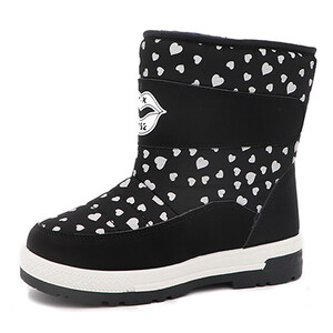 Talv tüdrukutele Sääre keskosa benji nööridega lumevildist saapad Veekindlad saapad Kummist jalatsid karusnahast vooder Tudengile mõeldud õuesaapad 2021