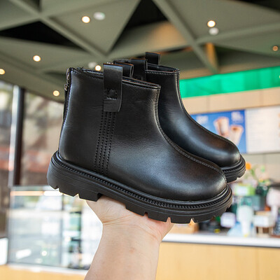 Tüdrukute poolsaapad Laste kummisaapad Unisex Fashion 2024 Sügistalvine Tagasi Tõmblukk Lihtne Klassikaline Laste Talvekingad Libisemisvastased