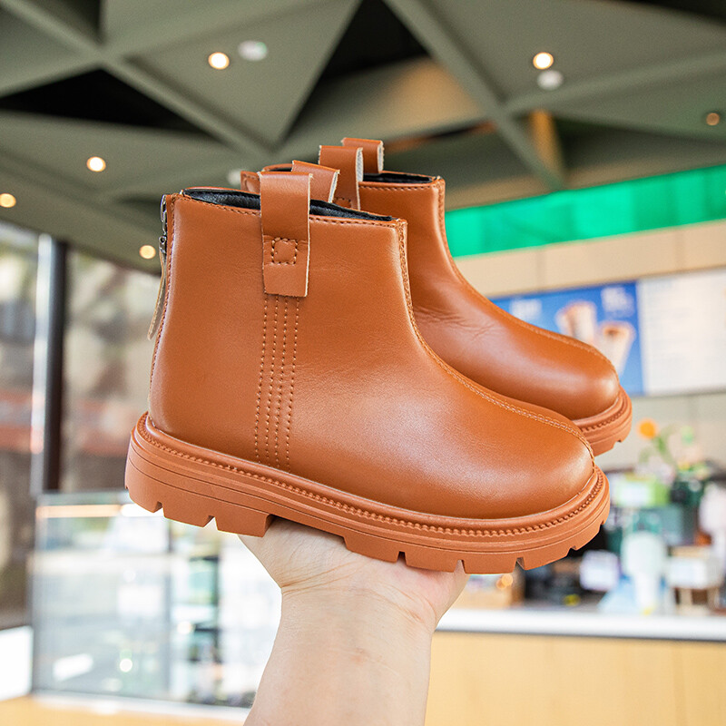 Tüdrukute poolsaapad Laste kummisaapad Unisex Fashion 2024 Sügistalvine Tagasi Tõmblukk Lihtne Klassikaline Laste Talvekingad Libisemisvastased