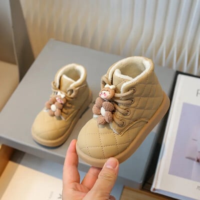 Botas Para Niña βελούδινα παιδικά μποτάκια χιονιού Χειμερινά νέα μαλακή σόλα για κορίτσια Βαμβακερή μπότα Ζεστή μπότες για αγόρι Χαριτωμένα κοντό παιδικό παπούτσι