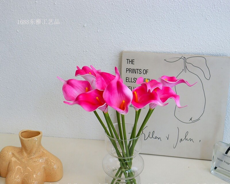  PU umjetni cvijet Calla ljiljan mladenka drži buket cvijeća lažni cvijet rekviziti za fotografiranje vjenčanja