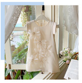 Lastele armas lilledega kleit 2024. aasta suvi, uus mood Laste õhuke tüdrukute varrukateta printsessikleit