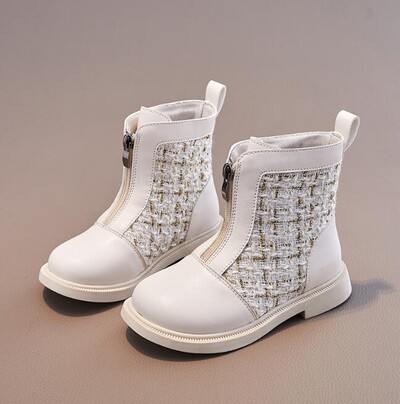 Детски модни ботуши Нови есенни зимни спортни обувки Момчета Момичета Водоустойчиви неплъзгащи се ботуши за сняг Chelsea Детски кожени ботуши