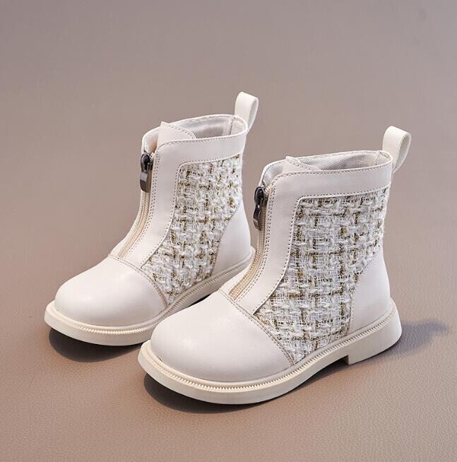 Детски модни ботуши Нови есенни зимни спортни обувки Момчета Момичета Водоустойчиви неплъзгащи се ботуши за сняг Chelsea Детски кожени ботуши