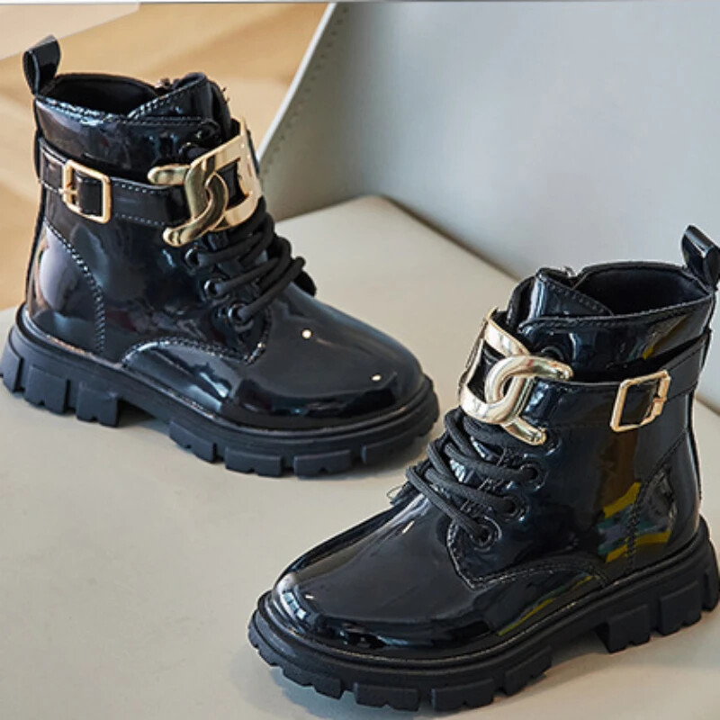 Tüdrukute Saapad Laste Lühikesed Saapad Tudengijalatsid Laste Õuesaapad Kevad-Sügis Uued libisemiskindlad Pehme tallaga nahksaapad