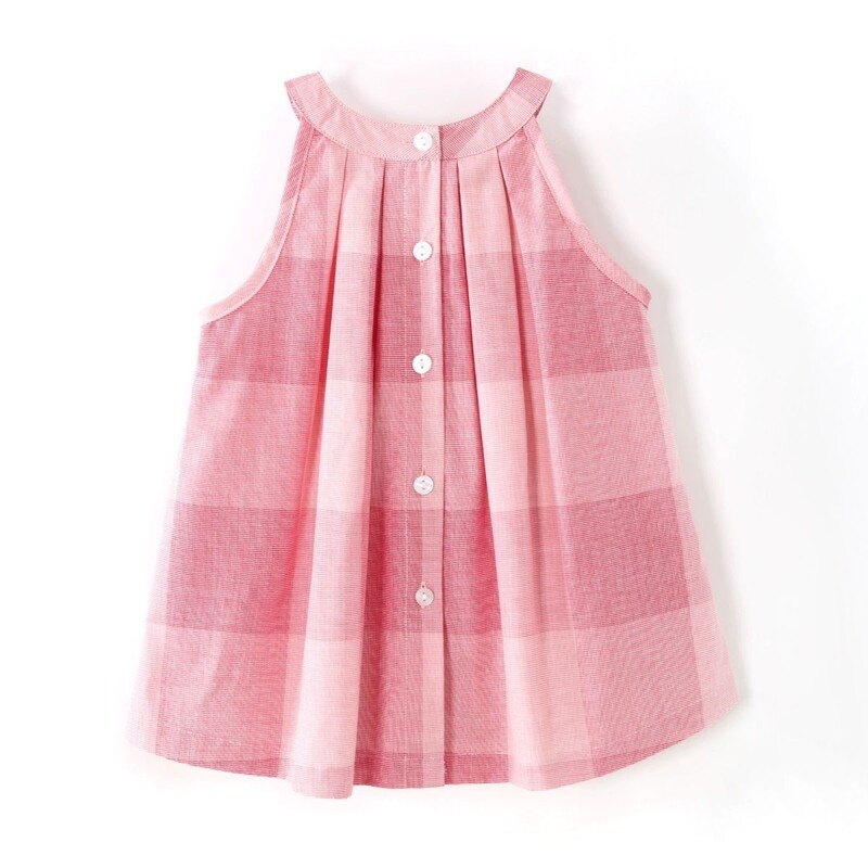 Dječja odjeća od 100% pamuka Haljina za djevojčice za djevojčice Ljeto 2024. Nova karirana haljina princeze za male djevojčice Haljina za bebe Suknje u zapadnom stilu