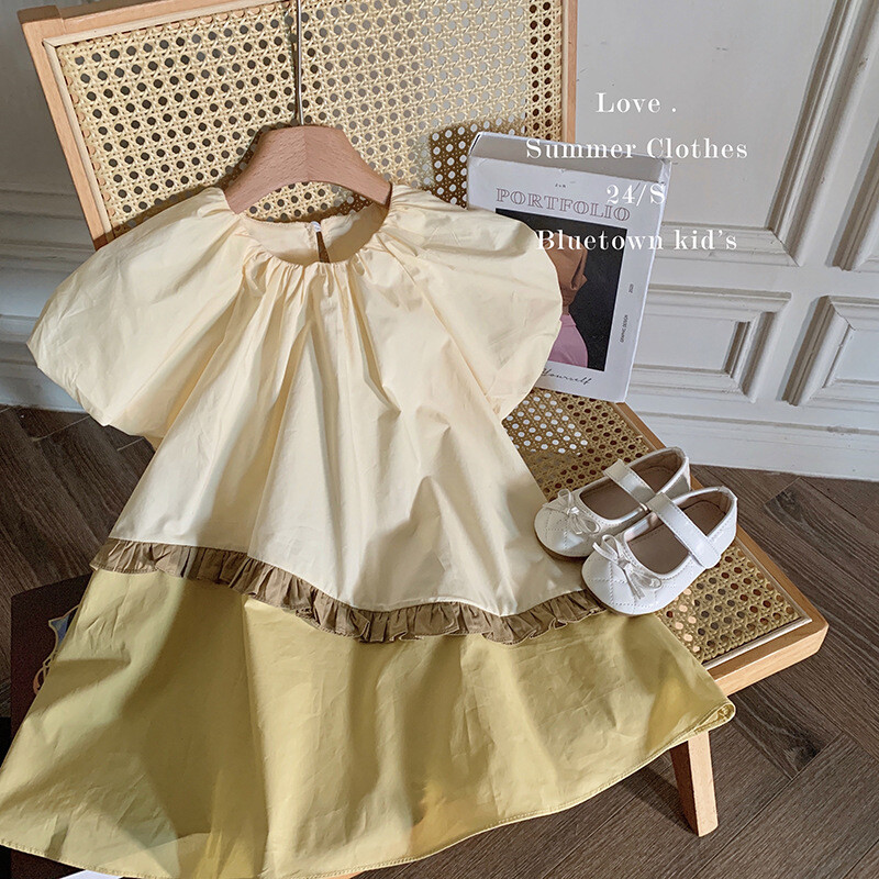 Tüdrukute vabaajakleidid Pitsist lapiline puhvis varrukatega kleit Peokleit lastele 2–8-aastastele tüdrukutele Tüdrukute riided