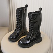 2024 Toamna Iarna Pantofi din piele pentru copii baieti fete cizme moda moale cizme lungi pentru bebelusi comod anti-alunecare cizme de zapada pentru copii